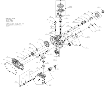 Transmission (Lh) 1 Diagram and Parts List for ZT2-60KW (17AIEAC5010)(2021) Cub Cadet Lawn Tractor